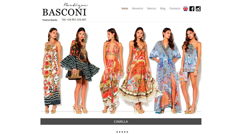 Diseño Web Boutique Basconi Puerto Banús