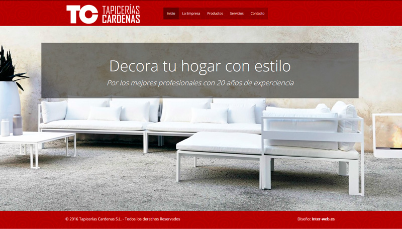 Diseño Web Tapicerías Cardenas Marbella